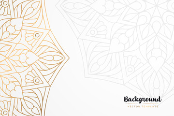 Vector islamic gold background with mandala