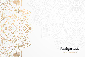 Vector islamic gold background with mandala