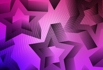 Light Purple, Pink vector pattern with christmas stars.