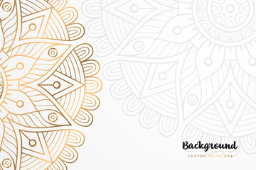 Vector islamic gold background with mandala