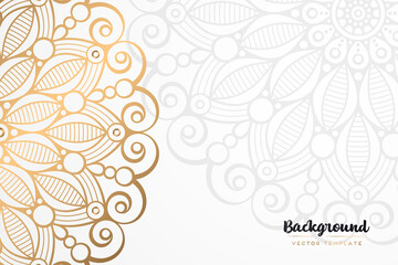 Vector islamic gold background with mandala