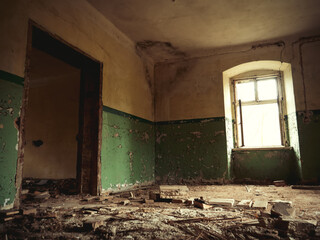 Fototapeta na wymiar interior of an abandoned house in Poland