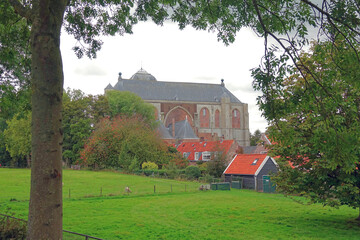 Plakat Kirche in Veere, Zeeland, Niederlande