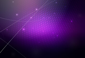 Dark Purple, Pink vector Illustration with set of shining colorful abstract circles.