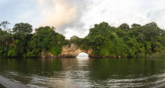 Tropical landscape of the Colombian Pacific, in Tumaco Nari&ntilde;o Colombia. Pacific Ocean.