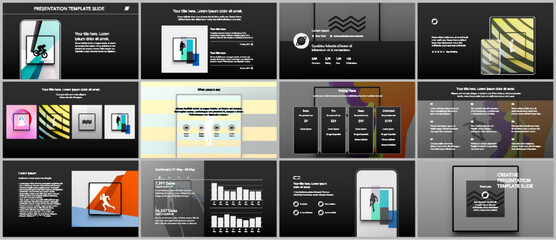 Vector templates for website design, presentations, portfolio. Templates for presentation slides, leaflet, brochure cover, report. Abstract colored sport backgrounds for sport event, fitness design.