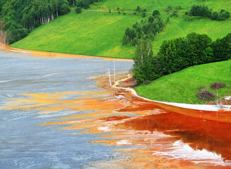 Nature environmental pollution al Valea Sesii Geamana, Romania, Europe