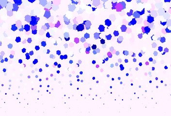 Light Pink vector backdrop with memphis shapes.