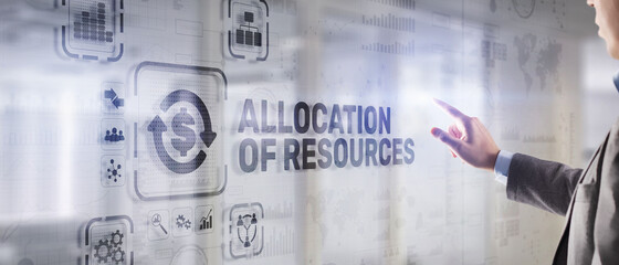 Allocation of Resources. Marketing Planning Strategy Concept. Business Technology
