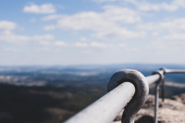 Railing with a view in bavaria