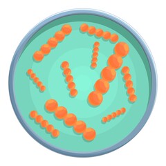 Petri dish chemical icon. Cartoon of Petri dish chemical vector icon for web design isolated on white background