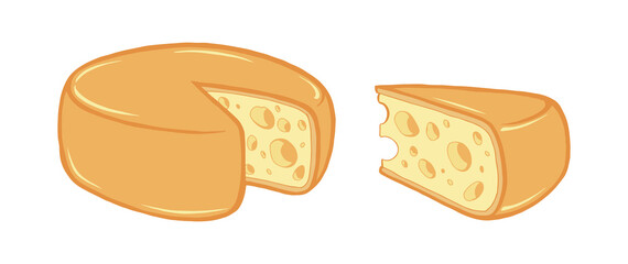 cheese cartoon vector illustration  isolated on white background for design