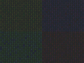 Set of 4 Card suits random colors line pattern poker casino vector illustration