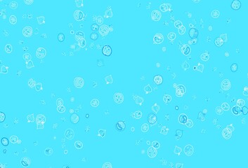 Light BLUE vector pattern with fresh ingredients.