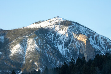 Snow Covered Mountain in Yellowstone National Park, 2021