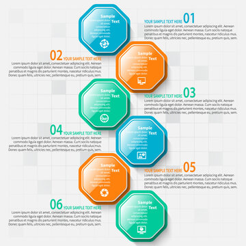 Abstract 3D Paper Infographics. Business template .Vector illustration