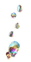 bolas de sabão coloridas subindo no ar