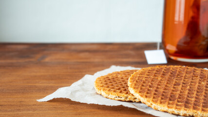 Traditional local signature authentic Dutch Netherlands sweet fresh homemade of delicious tasty...