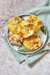 Delicious egg muffins with sweet potato