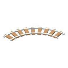 Railway track icon. Isometric of Railway track vector icon for web design isolated on white background