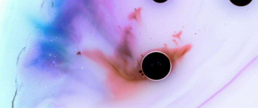 Macro Textures with Vibrant Neon Color Palette. Abstract Background Made with Oil Mixed with Dye, Ink, and Paint.