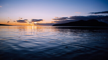 Fototapeta na wymiar sunset over the sea Scotland landscapes