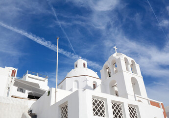 Orthodox Metropolitan Cathedral Church of Candlemas of The Lord in Fira, Santorini, Cyclades, Greece