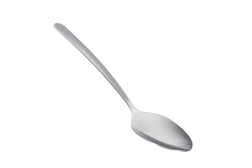 Realistic 3d metal cutlery. Stainless utensil - tea spoon.