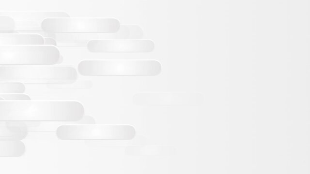 Abstract background in flat style with animation of rounded rectangles, circles and lines on colorful backdrop. Animation of seamless loop.