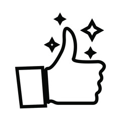 Like Icon in trendy flat style isolated on grey background. Like symbol for your web site design, logo, app, UI. Vector illustration,