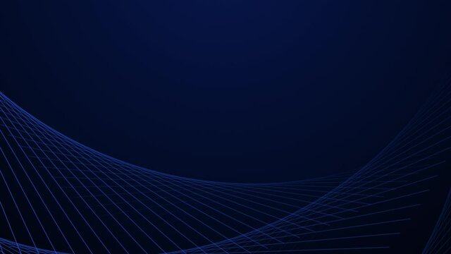 4K Loop Animation minimal Blue twirl flowing wave smooth dynamic Lines. Business science technology presentation concept clean background.