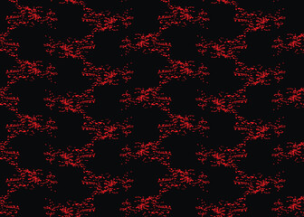 Fototapeta na wymiar Vector texture background, seamless pattern. Hand drawn, red, black colors.