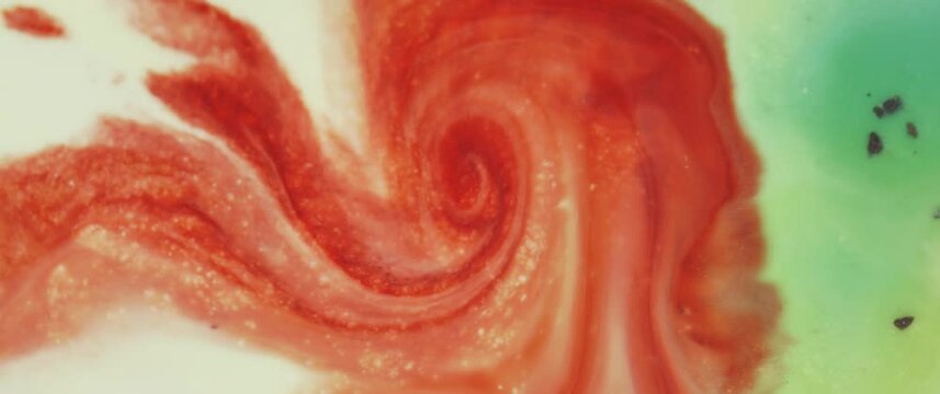 Macro Textures with Vibrant Neon Color Palette. Abstract Background Made with Oil Mixed with Dye, Ink, and Paint.