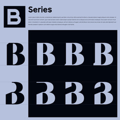Letter B logo icon design vector element variations