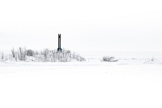 Baikal lake by winter