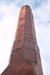 Red Brick Incinerator Chimney