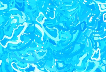 Light BLUE vector background with abstract shapes.
