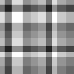 Seamless pattern. Checkered monochrome background. Abstract cloth texture. Print for textiles. Black and white illustration
