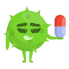 Drug antibiotic resistance icon. Cartoon of Drug antibiotic resistance vector icon for web design isolated on white background