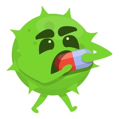 Pills antibiotic resistance icon. Cartoon of Pills antibiotic resistance vector icon for web design isolated on white background