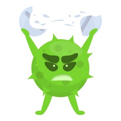 Crush antibiotic resistance icon. Cartoon of Crush antibiotic resistance vector icon for web design isolated on white background