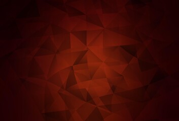 Fototapeta premium Dark Red vector texture with triangular style.