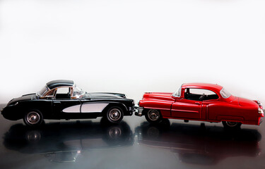 Obraz na płótnie Canvas red and black vintage car
