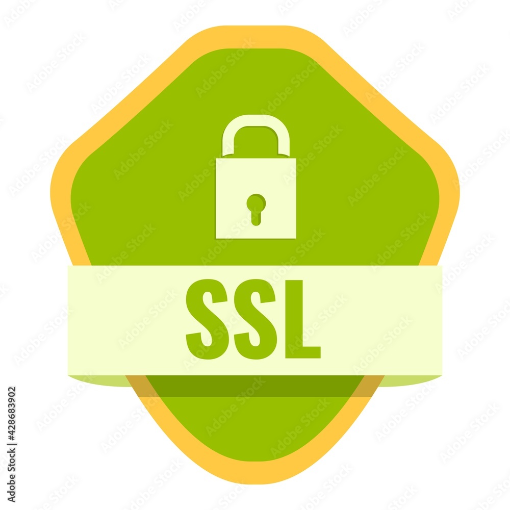 Poster ssl certificate icon. cartoon of ssl certificate vector icon for web design isolated on white backgr