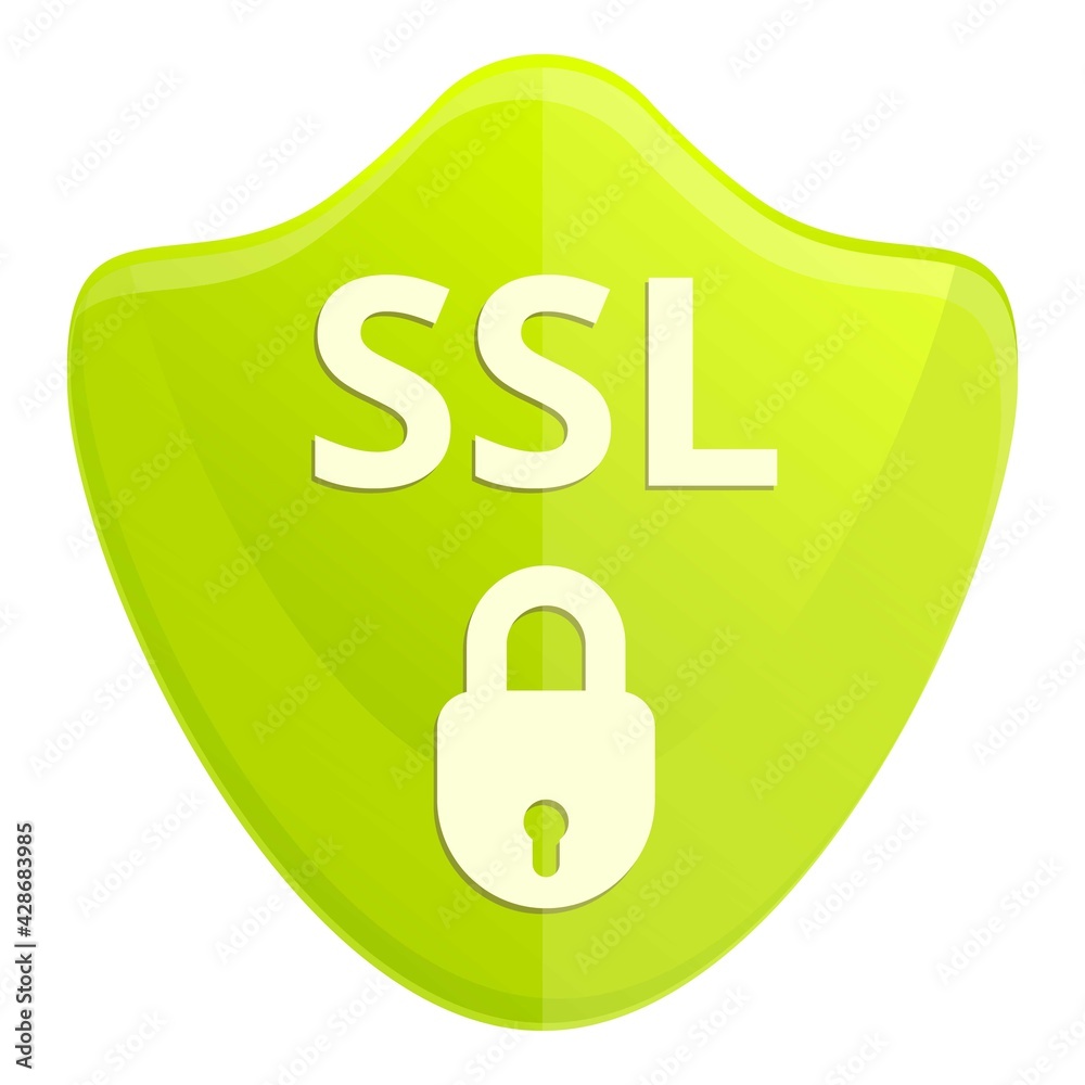 Poster https ssl certificate icon. cartoon of https ssl certificate vector icon for web design isolated on 