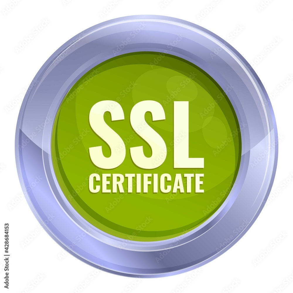 Poster private ssl certificate icon. cartoon of private ssl certificate vector icon for web design isolated