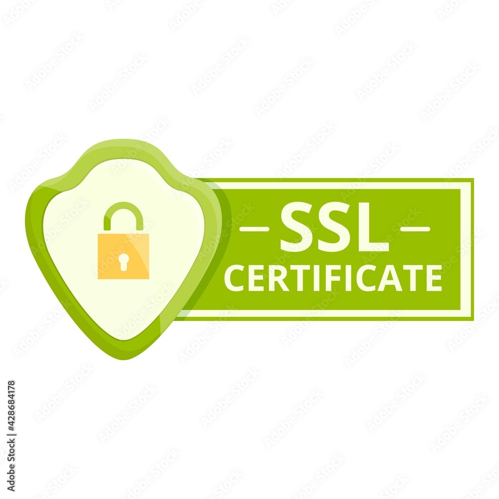 Poster public ssl certificate icon. cartoon of public ssl certificate vector icon for web design isolated o