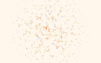 Light Brown vector background with forms of artificial intelligence.