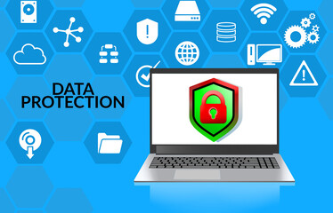 Illustration of computer data protection