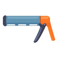 Applicator silicone caulk gun icon. Cartoon of Applicator silicone caulk gun vector icon for web design isolated on white background